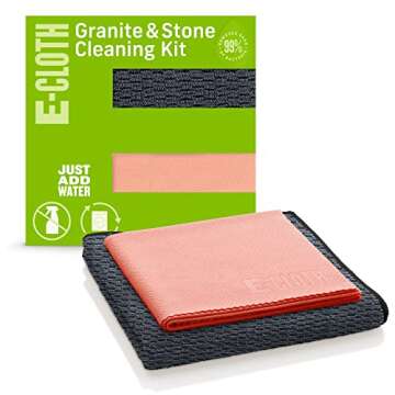 E-Cloth Home Cleaning Set + Granite & Stone Cleaning Kit