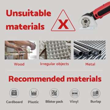 S&F Electric Cardboard Cutter - Versatile 2-in-1 Scissors