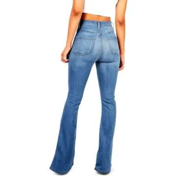 Jack David 70s Slim Fit Flared Jeans for Women