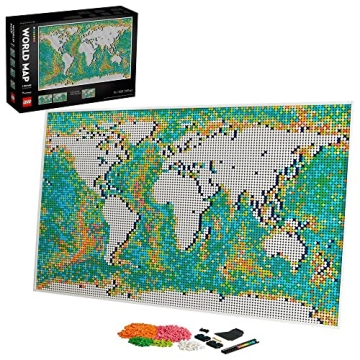 LEGO Art World Map Set - Fun, Unique Wall Art Kit