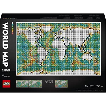 LEGO Art World Map Set - Fun, Unique Wall Art Kit
