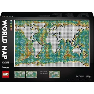 LEGO Art World Map Set - Fun, Unique Wall Art Kit