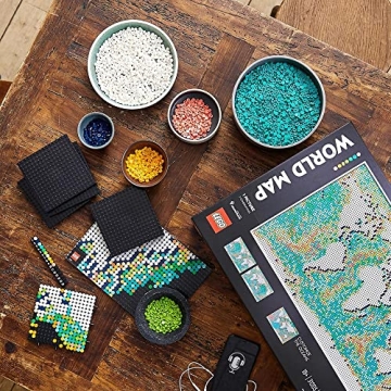 LEGO Art World Map Set - Fun, Unique Wall Art Kit