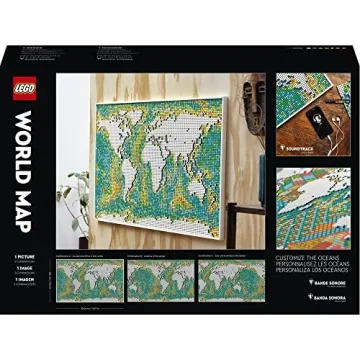 LEGO Art World Map Set - Fun, Unique Wall Art Kit