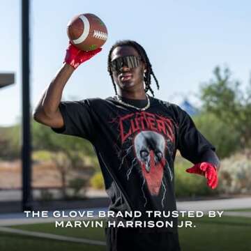 Cutters Game Day Football Glove for Youth and Adults
