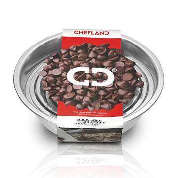 ChefLand Set of 6 Standard Weight Mixing Bowls, Stainless Steel, Mirror Finish, 0.75, 1.5, 3, 4, 5, and 8 Qt. (Mixing Bowl Set Of 6)