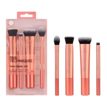Real Techniques 4 Piece Face Base Makeup Brush Set - Blending & Buffing