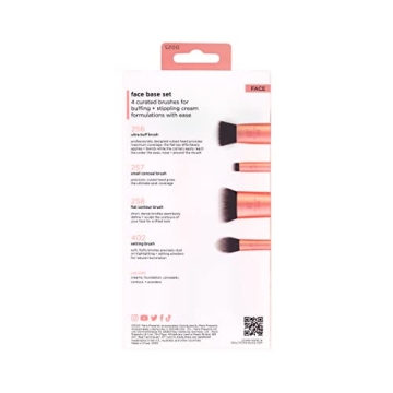 Real Techniques 4 Piece Face Base Makeup Brush Set - Blending & Buffing