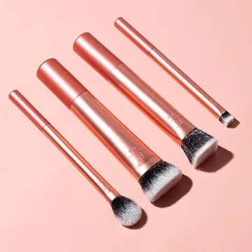 Real Techniques 4 Piece Face Base Makeup Brush Set - Blending & Buffing