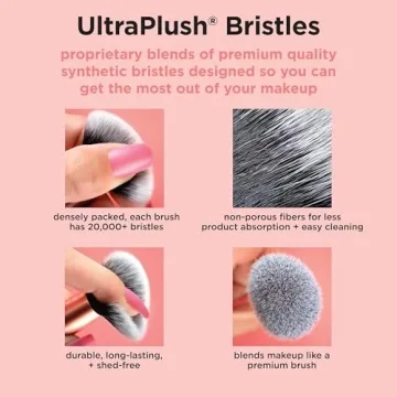 Real Techniques 4 Piece Face Base Makeup Brush Set - Blending & Buffing