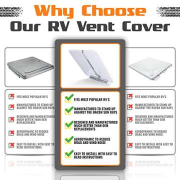 Camp'N RV Roof Vent Cover 14 Inch for Trailers