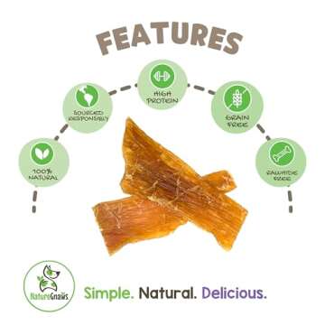 Nature Gnaws Beef Paddywack Tendons for Dogs 5-6" (10 Count) - Long Lasting for Aggressive Chewers -...