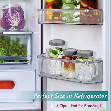 Mason Jar Drinking Cups Set with Lids and Straws