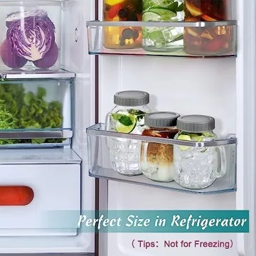 Mason Jar Drinking Cups Set with Lids and Straws