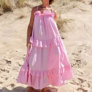 Chic Summer Maxi Dress for Women Sleeveless Backless Style