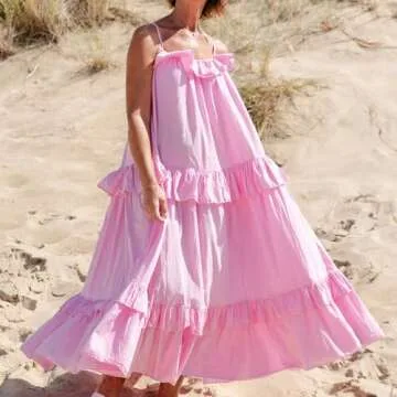 Chic Summer Maxi Dress for Women Sleeveless Backless Style