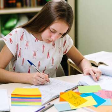 Koogel Colorful Index Cards, 272PCS Flash Cards Ruled Notecards Study Cards for Learning Note Taking To Do List