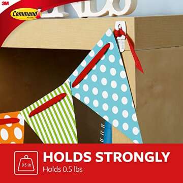 Command Damage Free Hanging Light Clips - 18 Wall Hooks