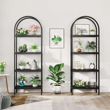 Tribesigns 4-Tier Open Bookshelf Set, Industrial Design