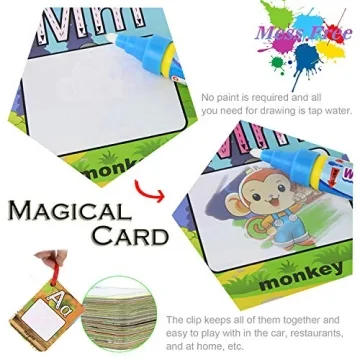 ABC Water Coloring Cards Educational Travel Toy for Kids