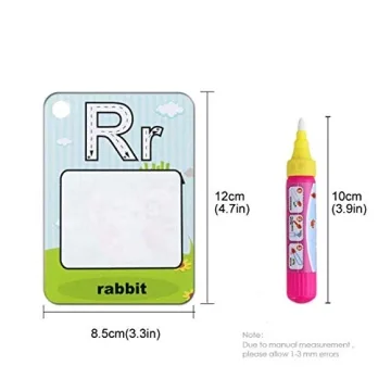 ABC Water Coloring Cards Educational Travel Toy for Kids