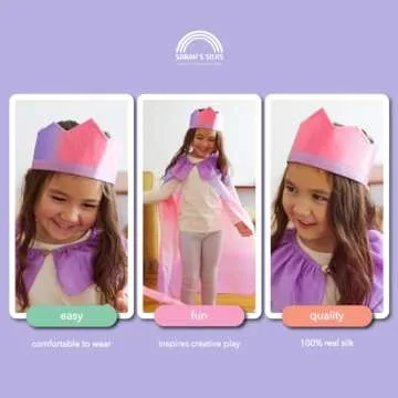 Sarah's Silks Blossom 100% Silk Crown for Imaginative Play
