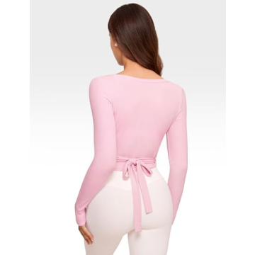 INGIA Women's Soft Knit Wrap Top Yoga Casual Wear