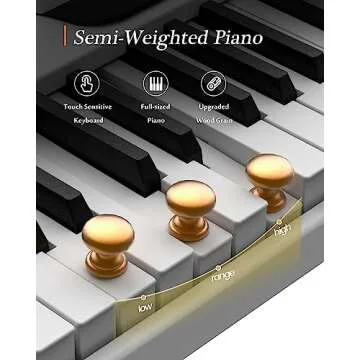 FingerBallet Portable 88-Key Semi-Weighted Digital Piano