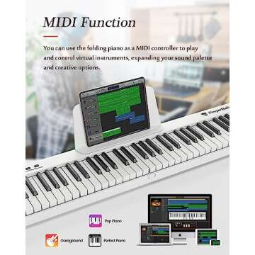 FingerBallet Portable 88-Key Semi-Weighted Digital Piano