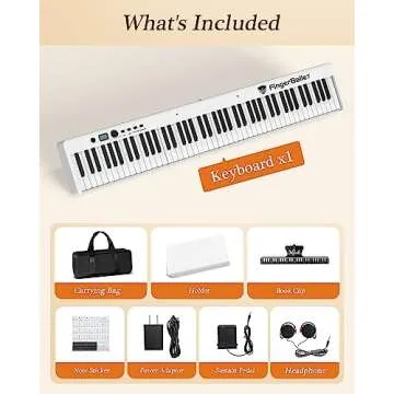 FingerBallet Portable 88-Key Semi-Weighted Digital Piano