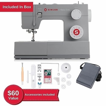 SINGER Heavy Duty 4432 Sewing Machine with LED Light and Accessories