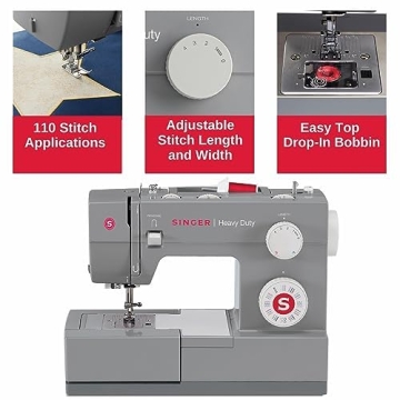 SINGER Heavy Duty 4432 Sewing Machine with LED Light and Accessories