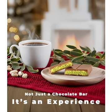 UniqBite Dubai Chocolate Bar Pistachio I Viral Knafeh Chocolate Bar with Pistachio Cream and Kataifi...