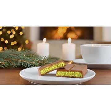 UniqBite Dubai Chocolate Bar Pistachio I Viral Knafeh Chocolate Bar with Pistachio Cream and Kataifi, 3.17 oz (90gr)