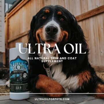 Ultra Oil Dog & Cat Supplement with Hemp, Flaxseed & Fish Oils - 32oz - For Dry Skin, Dull Coat, Hot Spots, Dandruff, Allergies