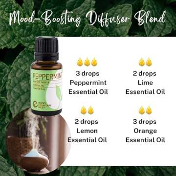 Rocky Mountain Oils Peppermint Essential Oil - Natural Aromatherapy Essential Oils for Diffusers, Topical, and Home - 15ml