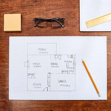 Bright Creations 11x17 Engineering Graph Paper Pads