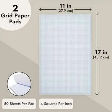 Bright Creations 11x17 Engineering Graph Paper Pads