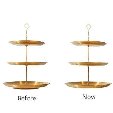 Elegant PUWWOT Gold Metal 3 Tier Cupcake Stand