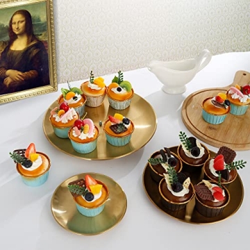 Elegant PUWWOT Gold Metal 3 Tier Cupcake Stand