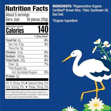 Lundberg Organic Rice Cake Minis, Sea Salt, 6-Pack – Regenerative Organic Certified Mini Rice Cakes, Healthy Snacks, Vegan, 5 Oz Ea