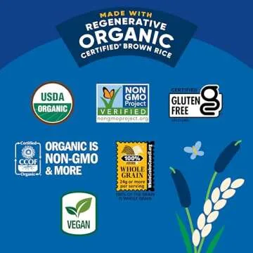 Lundberg Organic Rice Cake Minis, Sea Salt, 6-Pack – Regenerative Organic Certified Mini Rice Cakes, Healthy Snacks, Vegan, 5 Oz Ea