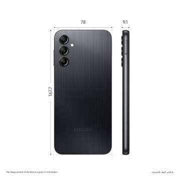 Samsung Galaxy A14 (SM-A145P/DS) Dual SIM,64GB + 4GB, Factory Unlocked GSM, International Version - (Black)