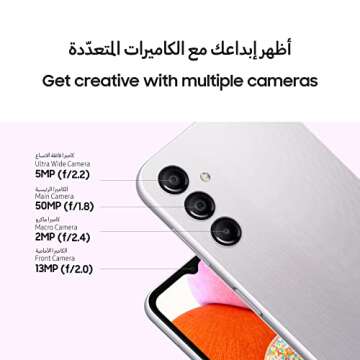 Samsung Galaxy A14 (SM-A145P/DS) Dual SIM,64GB + 4GB, Factory Unlocked GSM, International Version - (Black)