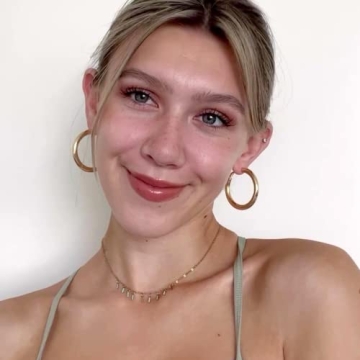 Lightweight 14k Gold Thick Hoop Earrings for Women