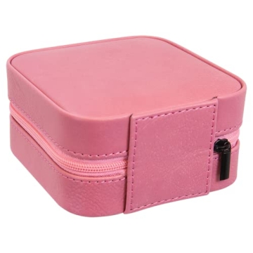 Personalized August Birth Flower Jewelry Box Travel Case