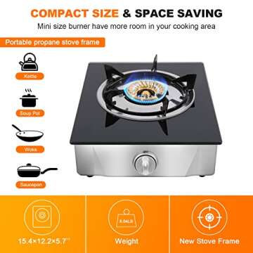 Portable Propane Stove Single Burner with Auto Ignition