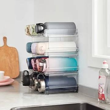 Lifewit Stackable Water Bottle Organizer for Kitchen