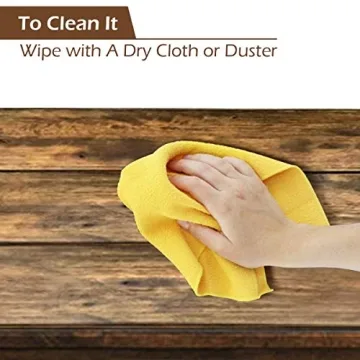 Giantex Rustic Coffee Table with Industrial Metal Legs