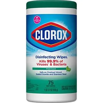 Clorox Disinfecting Wipes - Powerful Germ Protection, 75 Count, Fresh Scent